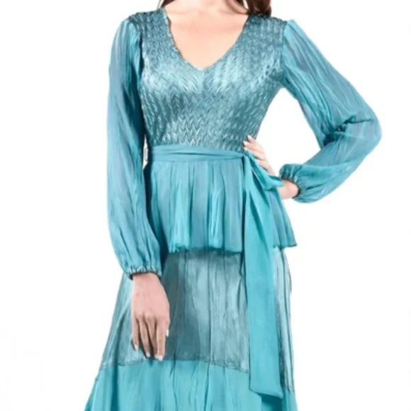 white christmas dresses Komarov Charmeuse A-Line Dress & Jacket Oyster Smoke main image 0